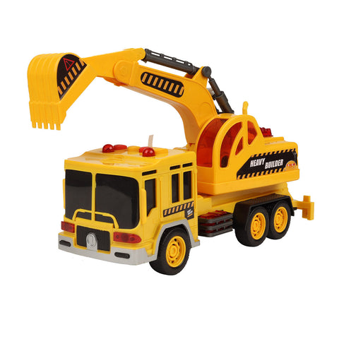 Heavy Builder with Light | Friction-powered Toy | Push & go Toy | Pull-Push Vehicle | Construction Toy for Kids | Toy Truck | Engineering Toy | Pull Along | Easy Play | For Kids age 3+ years