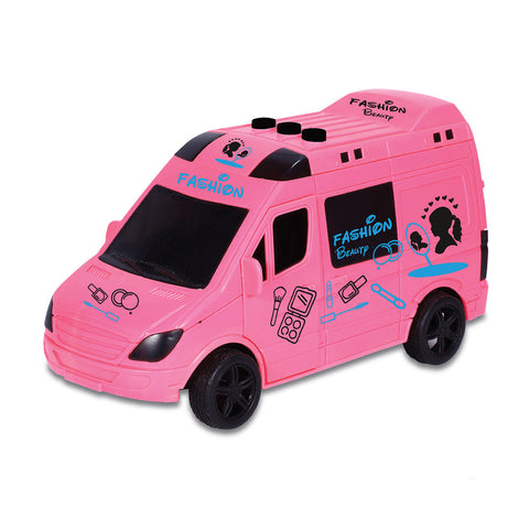 Fashion Beauty Friction Van | Friction-powered Toy | Push & go Toy | Pull-Push vehicle | Durable Van | Easy Play Van | For Kids age 3+ years