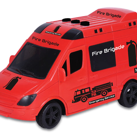 Fire Van Friction | Friction-powered Toy | Push & go Toy | Pull-Push vehicle | Durable Van | Easy Play Van | For Kids age 3+ years
