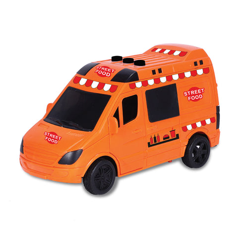 Food Truck Friction Van| Friction-powered Toy | Push & go Toy | Pull-Push vehicle | Durable Van | Easy Play Van | For Kids age 3+ years