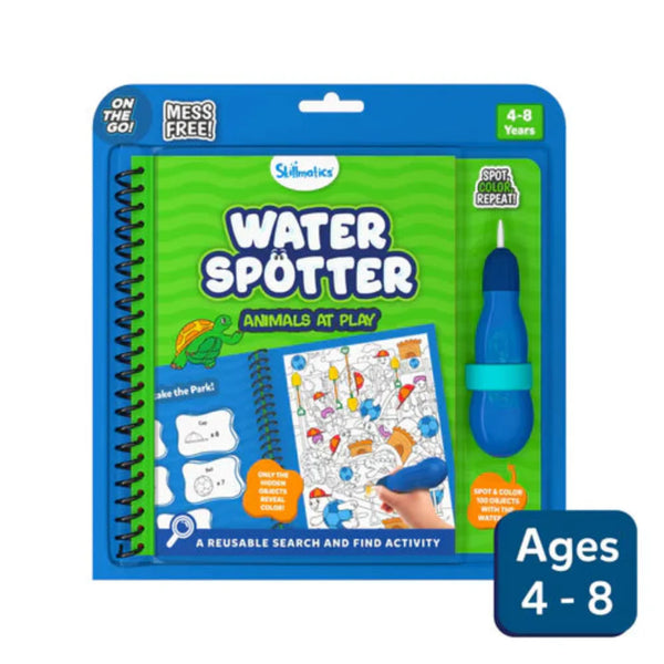 Skillmatics Water Spotter: Animals At Play | Reusable Search & Find Book